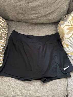 Nike Black Women’s Athletic Skort with White Swoosh